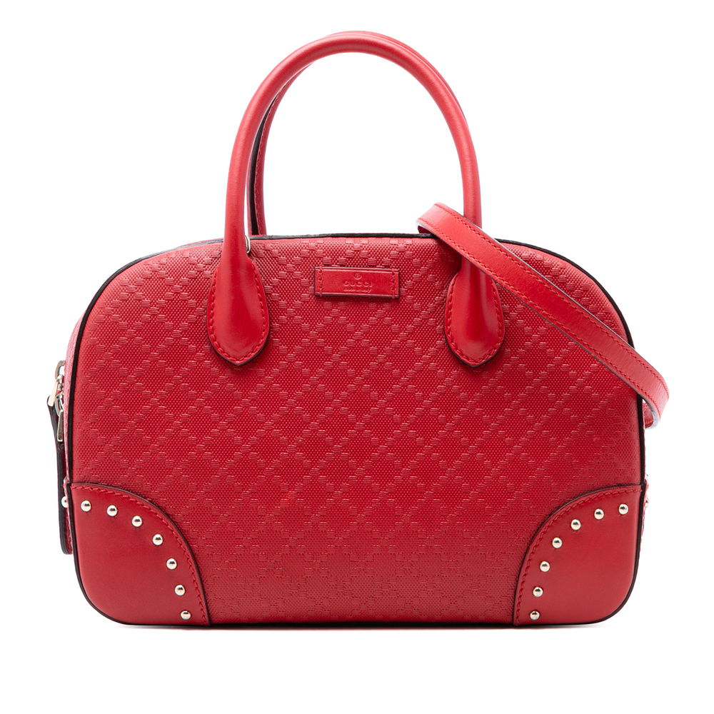 Pre-Loved Gucci Diamante Bright Leather Satchel